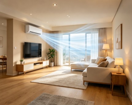 Large Living Room Full-Room Cooling & Heating Solution